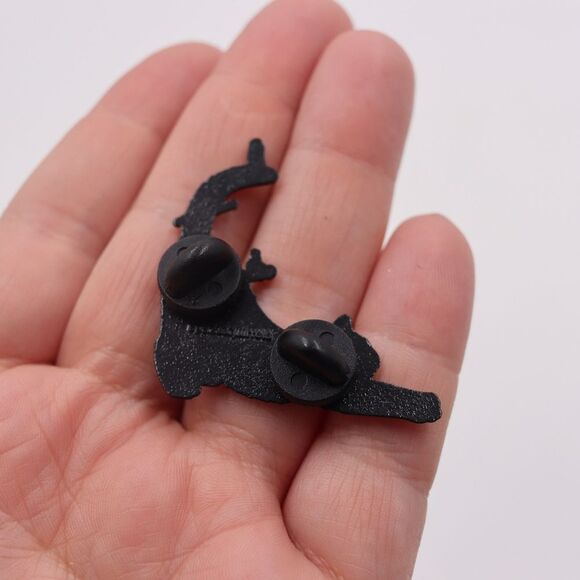 Enamel Novelty Cat Pin Snowboard Ski Kitty Cat Cat Lady Kawaii Cute Pin - Picture 3 of 7